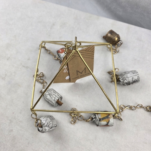 NWT Matr Boomie Handtuned Rustic Bells Golden Fairtrade Windchime - Picture 2 of 5